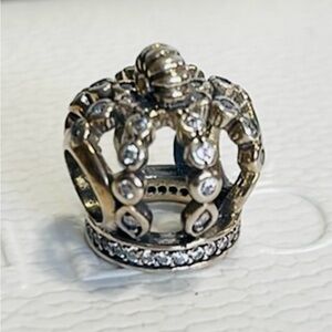 Pandora Silver CZ Crown Charm